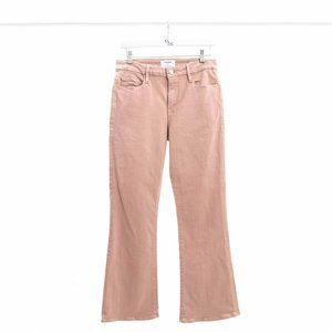 Frame x Aerin Le Crop Mini Boot in Dusty Pink